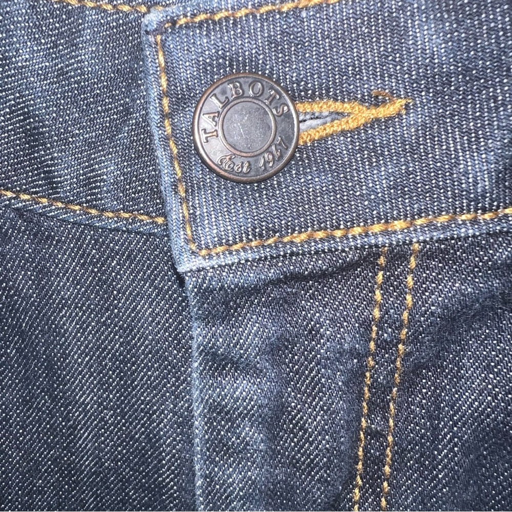 Talbots Straight Leg Ankle Jeans Dark Wash High Rise Women 6P Like New - Picture 3 of 9